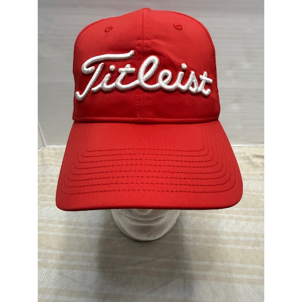 Titleist Tour Perf Cap Red Golf Hat Pro V1 FJ Adjustable TH7ATRPLP-19 NEW